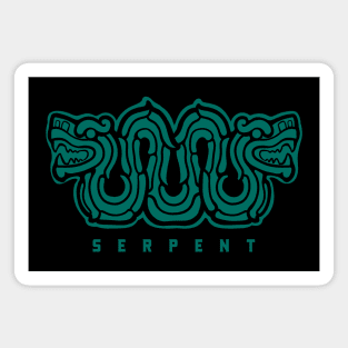 Aztec Double - Headed Serpent. Design for ancient art lovers Magnet